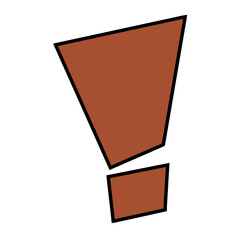 カクカクびっくり（茶色）