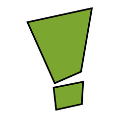 カクカクびっくり（黄緑色）