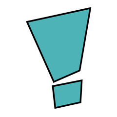 カクカクびっくり（水色）