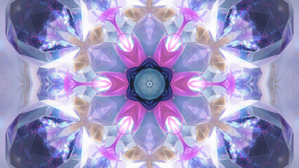 4K coloful kaleidoscope pattern motif design. Abstract wallpaper, colorful Texture.