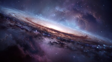 Journey through the cosmos: A stunning spiral galaxy ignites the imagination with vibrant nebulae and countless stars.