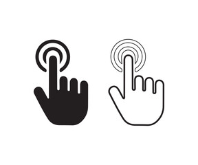 Vector Hand finger touch or tap gesture