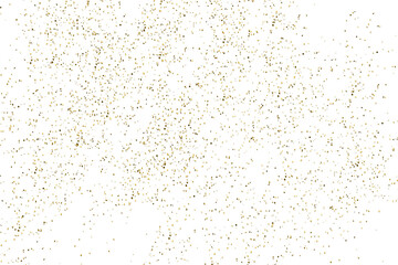 Golden glitter confetti falling on black background design