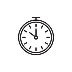 Obraz premium Vector art of stopwatch icon symbol of time, speed, and measurement simple line art of a chronometer, representing deadline, timer, and punctuality in sports, business, and project management