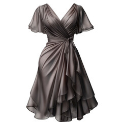 Naklejka premium Woman's dress is draped in a way that makes it look like it's flowing