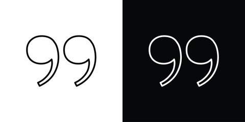 Naklejka premium Quote right icon logo black vector. suitable for any business website designs