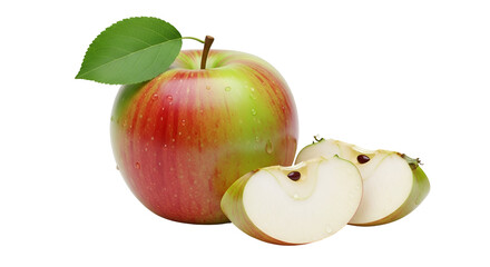Fresh gala apple with slices, healthy fruit treat
