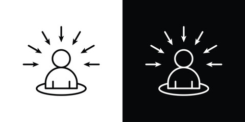 Centric consumer icon logo black vector. suitable for any business website designs