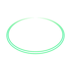 Green glowing ring with transparent background
