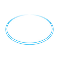Blue glowing ring with transparent background
