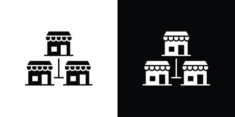 Obraz premium Franchise icon. vector art. solid style pictogram