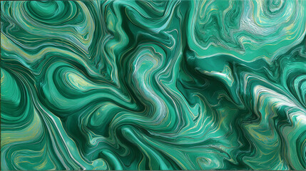 Obraz premium Elegant Emerald and Gold Marble Abstract