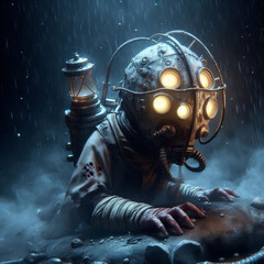 Little nightmares abstract illustration on childhood fear