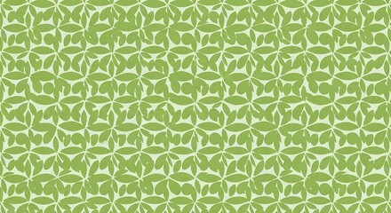 Seamless green leaf pattern background organic foliage texture.