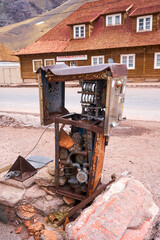 old and rusty gas pump
