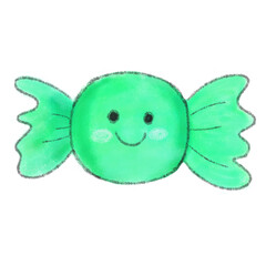 Colorful Candy Illustration on Transparent Background