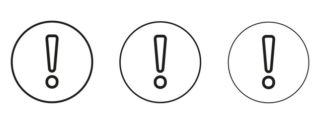 Exclamation interface icon illustration. Editable stroke. Pixel perfect