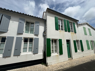 Île de Ré, Typische Hausfassaden in La Couarde-sur-Mer