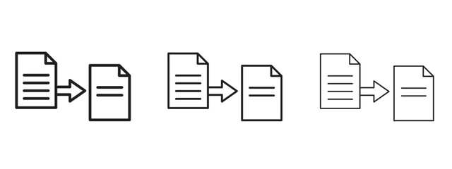 Data transfer icon illustration. Editable stroke. Pixel perfect