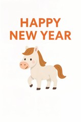 2026年_年賀状_素材_縦_イラスト_シンプル_馬_02