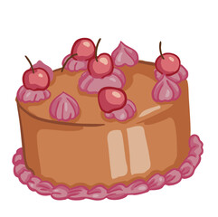 vector illustration of a cake