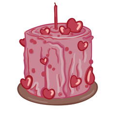 birthday cake with candle