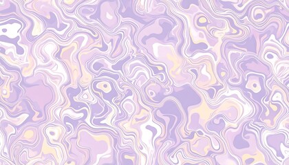 A captivating abstract design showcases flowing, swirling patterns in a blend of soft lavender, pastel yellow, and white hues.