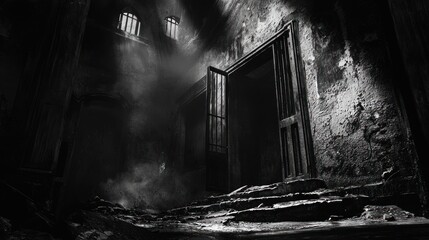 Abandoned building interior