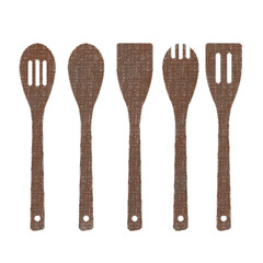 wooden kitchen utensils