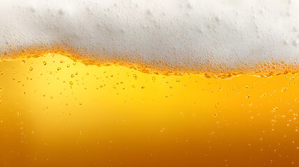 Refreshing amber beer with rich creamy foam and sparkling bubbles, perfect for beverage advertising and celebratory occasions.