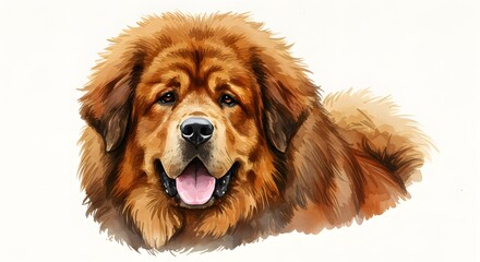 Majestic Tibetan Mastiff portrait captures loyal companion's gentle spirit and powerful presence