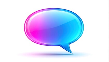 Vibrant, glossy speech bubble