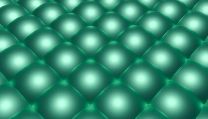 Naklejka premium Emerald green upholstery creating a luxurious quilted pattern