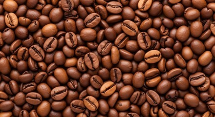 Fototapeta premium Roasted Coffee Beans Background Texture.