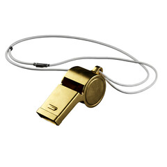 metal whistle isolated on white