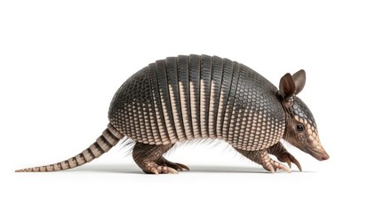 Obraz premium Armadillo profile, isolated white