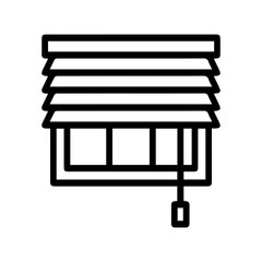 Window Blinds Outline Icon
