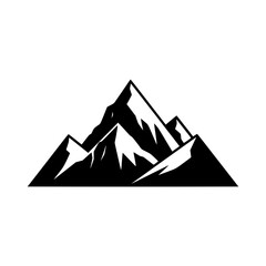 illustration of mountain peak symbolizing nature, outdoor landscape, and travel adventure exploration