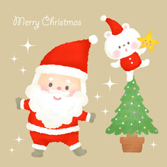 サンタクロースとくまのクリスマス