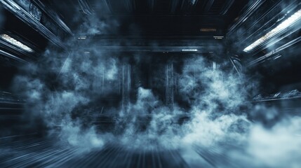 Futuristic smoke interior
