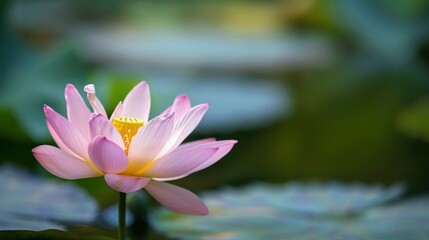 Vibrant Water Lilies & Lotus: Aquatic Blooms by Pond – Summer Nature