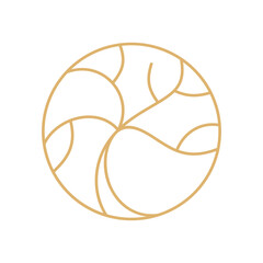 elegant tree logo icon vector in line style design