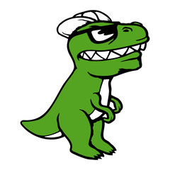 Dino T-Rex Cap Hat Sunglasses cool Dino Evil