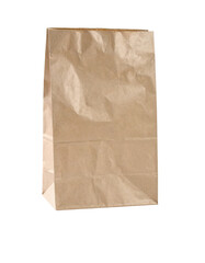 Simple Brown Paper Bag for Groceries or Lunch Packaging.
