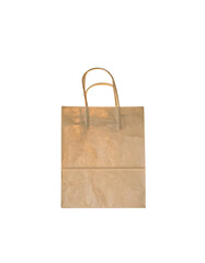 Simple Brown Paper Shopping Bag with Rope Handles.