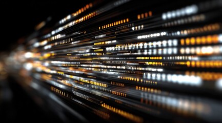 Abstract digital stream of light streaks