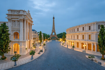 breathtaking panorama featuring  world capitals each defined by iconic architectural symbols