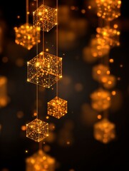 Glistening Cubes: A Symbolic Representation of Digital Assets and Technological Advancements