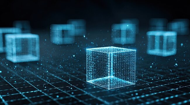 Abstract digital cubes on a grid network