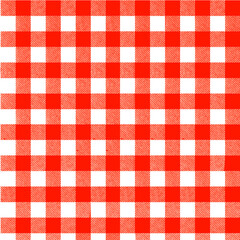 red and white checkered picnic blanket